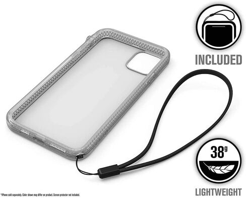 Catalyst - Case for iPhone 11 Pro Case with Clear Back, Heavy Duty 10ft Drop Proof, Truss Cushioning System, Rotating Mute Switch Toggle, Compatible with Wireless Charging, Lanyard Included - Clear in Kuwait