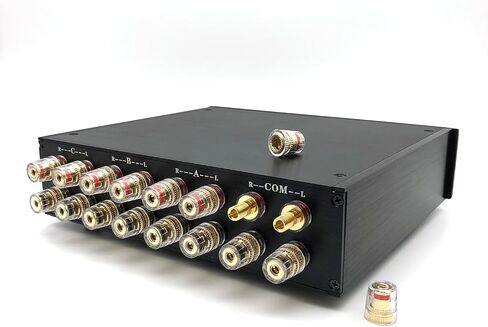 Two Amplifiers to Two Pairs of Speakers Selector Switch (2 to 2) Manual Switcher 2 in 2 Out Metal Enclosure (AS 0202) in Saudi Arabia