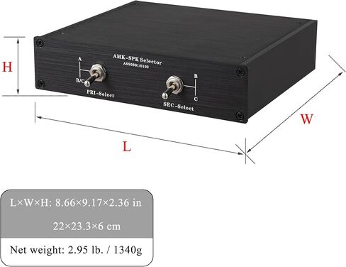 Two Amplifiers to Two Pairs of Speakers Selector Switch (2 to 2) Manual Switcher 2 in 2 Out Metal Enclosure (AS 0202) in Saudi Arabia