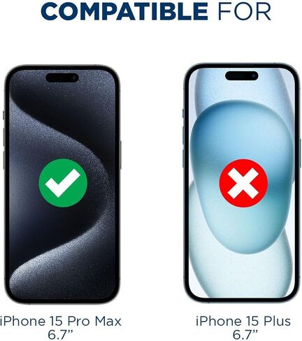 Tech Armor Screen Protector for iPhone 16 Pro Max - Ballistic Tempered Glass, Case Friendly, Sensor Protection, HD, 9H Hardness, 3 Pack + Bonus Camera Lens Protector in Kuwait