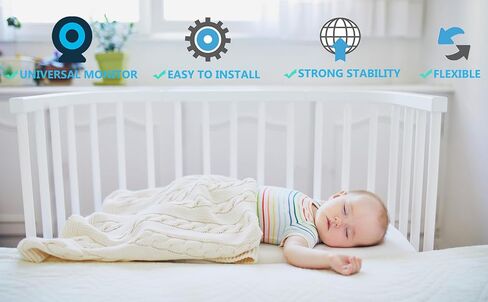 GUCHO Baby Monitor Mount Floor Stand Holder Compatible with Infant Optics DXR-8 Pro,Nanit Pro,UKSUP,Vtech,VAVA,Owlet Cam 1 Baby Monitor, Adjustable Universal Baby Monitor Mount in Saudi Arabia