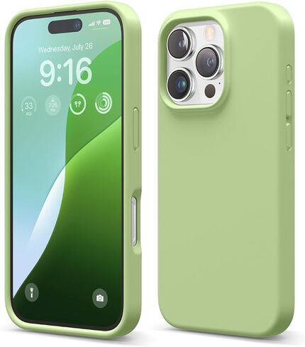 elago Compatible with iPhone 16 Pro Case, Premium Liquid Silicone Case, Full Body Protective Cover, Shockproof, Slim Phone Case, Anti-Scratch Soft Microfiber Lining, 6.3 inch (Stone) in Saudi Arabia