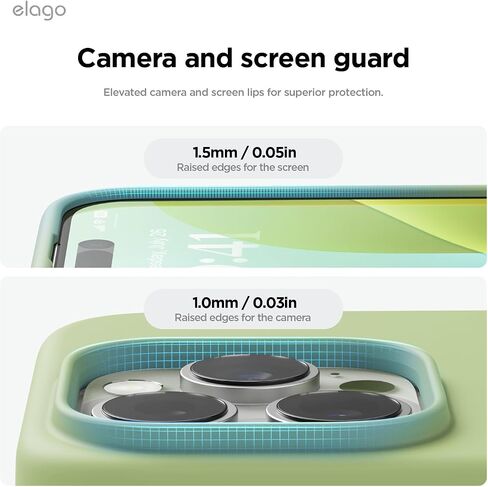 elago Compatible with iPhone 16 Pro Case, Premium Liquid Silicone Case, Full Body Protective Cover, Shockproof, Slim Phone Case, Anti-Scratch Soft Microfiber Lining, 6.3 inch (Stone) in Saudi Arabia
