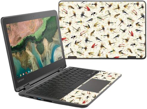 MightySkins Skin Compatible With Lenovo 300e Chromebook 11.6" (2018) - Turquoise Tribal | Protective, Durable, and Unique Vinyl wrap cover | Easy To Apply, Remove, and Change Styles | Made in the USA in Saudi Arabia