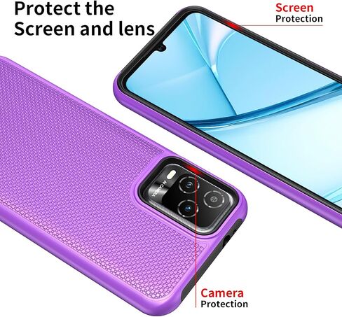 حافظة هاتف BLU View 5 Pro مع واقي شاشة من الزجاج المقوى، غطاء حماية مزدوج الطبقات عالي التحمل ضد الصدمات لهاتف BLU View 5 Pro (أخضر داكن) in Kuwait