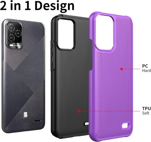 حافظة هاتف BLU View 5 Pro مع واقي شاشة من الزجاج المقوى، غطاء حماية مزدوج الطبقات عالي التحمل ضد الصدمات لهاتف BLU View 5 Pro (أخضر داكن) in Kuwait