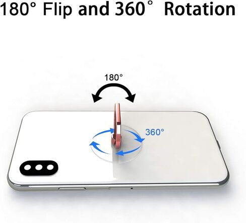 Transparent Phone Ring Holder Grip Tomorotec 360 Degree Free Rotation, Clear Cell Phone Finger Ring Kick-Stand Compatible with iPhone 14 13 12 X Plus, Galaxy S23 S22 Edge (Black) in Kuwait