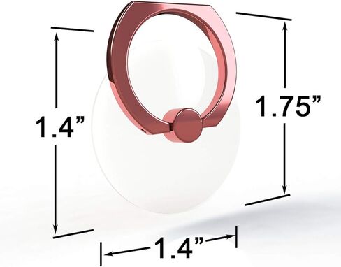 Transparent Phone Ring Holder Grip Tomorotec 360 Degree Free Rotation, Clear Cell Phone Finger Ring Kick-Stand Compatible with iPhone 14 13 12 X Plus, Galaxy S23 S22 Edge (Black) in Kuwait