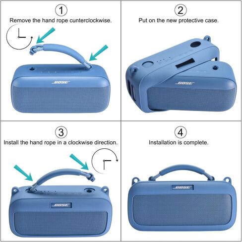 Protective Case for Bose SoundLink Max Speaker, Silicone Case Cover with Shoulder Strap for Bose SoundLink Max in Kuwait