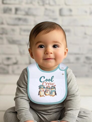 Baby Bibs for Boys and Girls, Waterproof Cotton 6 Pack, Drool and Mealtime in Saudi Arabia