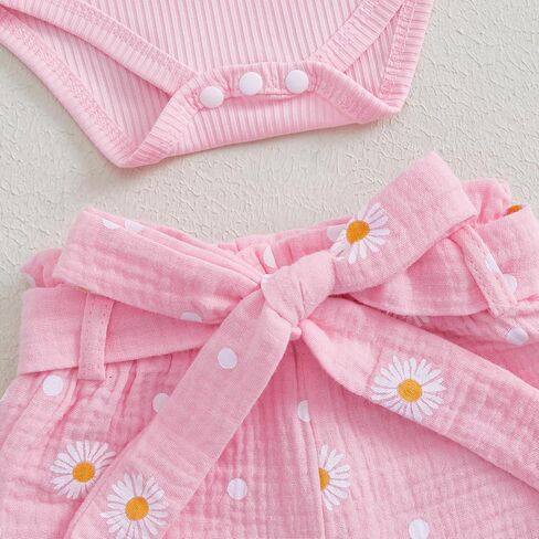 ملابس Kaipiclos للأطفال الرضع البنات 0 3 6 12 18 24 شهرًا رومبير منسوج مضلع ديزي طباعة سروال عقال ملابس أطفال للفتيات in Kuwait