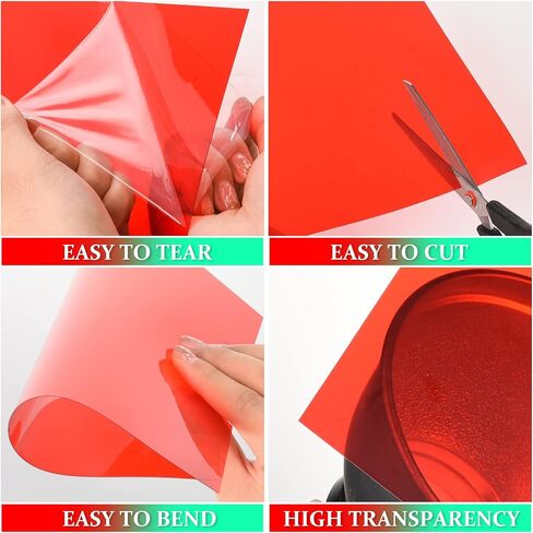 24Pcs Halloween Gel Filter, Halloween Correction Gel Light Filter, Transparent Color Overlays Film Plastic Sheets for Reading, Landscape Lights or Ground Lights, Orange and Purple, 8.5X 11.7Inches in Saudi Arabia