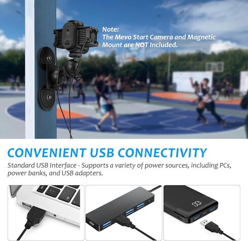 حامل ملحق مبرد لـ Mevo Start - مراوح مزدوجة و3 إعدادات للسرعة - حافظ على برودة الكاميرا في الطقس الحار - المبرد فقط، الكاميرا والحامل المغناطيسي غير متضمنين in Kuwait