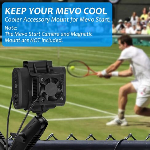 حامل ملحق مبرد لـ Mevo Start - مراوح مزدوجة و3 إعدادات للسرعة - حافظ على برودة الكاميرا في الطقس الحار - المبرد فقط، الكاميرا والحامل المغناطيسي غير متضمنين in Kuwait
