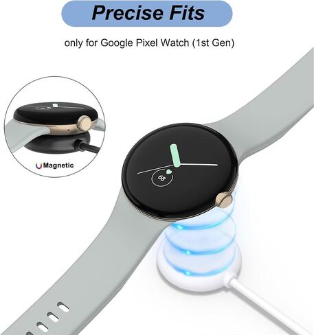 Emilydeals for Pixel Watch Charger, Replacement Magnetic Charging Cable Cord Stand for Google Pixel Watch (White) in Kuwait