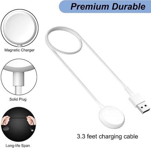 Emilydeals for Pixel Watch Charger, Replacement Magnetic Charging Cable Cord Stand for Google Pixel Watch (White) in Kuwait