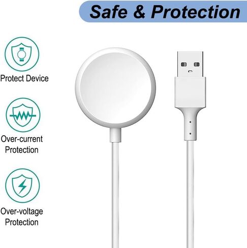 Emilydeals for Pixel Watch Charger, Replacement Magnetic Charging Cable Cord Stand for Google Pixel Watch (White) in Kuwait