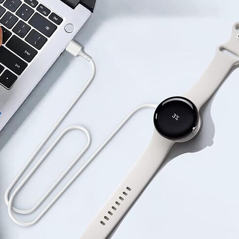 Emilydeals for Pixel Watch Charger, Replacement Magnetic Charging Cable Cord Stand for Google Pixel Watch (White) in Kuwait