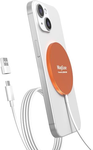 Magnetic Wireless Charger,MagEase 15W Wireless Charger mag~Safe Compatible with iPhone 16/15/14/13/12, AirPods 3/2/Pro/Pro2 and Samsung S24 Ultra, 5 Ft Cord, USB-C/A Plugs & mag~Safe Ring,Starry Grey in Saudi Arabia