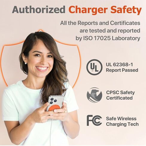 Magnetic Wireless Charger,MagEase 15W Wireless Charger mag~Safe Compatible with iPhone 16/15/14/13/12, AirPods 3/2/Pro/Pro2 and Samsung S24 Ultra, 5 Ft Cord, USB-C/A Plugs & mag~Safe Ring,Starry Grey in Saudi Arabia