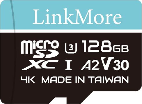 LinkMore 128GB Gaming Micro SDXC Card, A2, UHS-I, U3, V30, Class 10, Read Speed Up to 160 MB/s, Write Speed Up to 100 MB/s, SD Adapter Included (XV23 PRO) in Kuwait