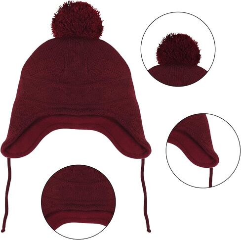 Hicdaw 6PCS Hats and Gloves for Toddlers Hat Gloves Set Baby Winter Hat Scarf Gloves Set Gift for Kid in Saudi Arabia