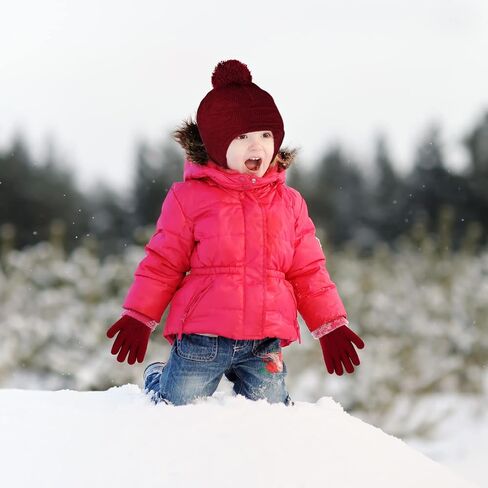 Hicdaw 6PCS Hats and Gloves for Toddlers Hat Gloves Set Baby Winter Hat Scarf Gloves Set Gift for Kid in Saudi Arabia