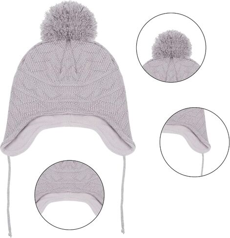 Hicdaw 6PCS Hats and Gloves for Toddlers Hat Gloves Set Baby Winter Hat Scarf Gloves Set Gift for Kid in Saudi Arabia