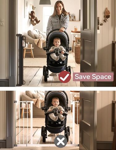 بوابة أطفال قابلة للسحب، بوابات أطفال شبكية واسعة للغاية من Momcozy للسلالم، بطول 41 بوصة، تمتد إلى 71 بوصة، سوداء، بوابة للكلاب الأليفة للمداخل والسلالم والممرات، داخلي/خارجي in Kuwait