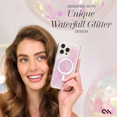 Case-Mate iPhone 16 Pro Max Case [Compatible with MagSafe] - Stylish Iridescent Phone Case with 12ft Drop Protection - Premium Magnetic Cover for iPhone 16 Pro Max - Soap Bubble in Saudi Arabia