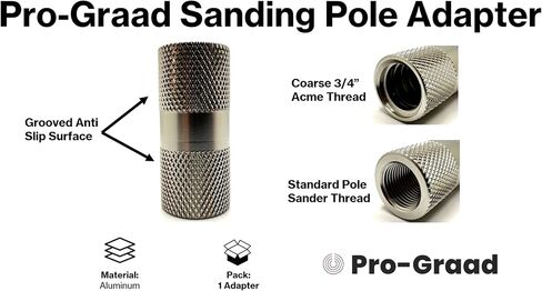 Sanding Pole Adapter, Connect Wood Handles, Painter Pole, Telescopic, Multi Purpose Paint Extension Pole to Drywall Standard Sander Head, Pole Sander Adapter in Kuwait