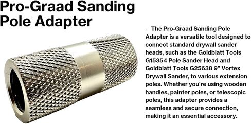 Sanding Pole Adapter, Connect Wood Handles, Painter Pole, Telescopic, Multi Purpose Paint Extension Pole to Drywall Standard Sander Head, Pole Sander Adapter in Kuwait