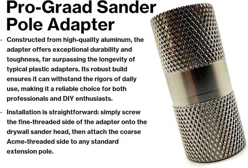Sanding Pole Adapter, Connect Wood Handles, Painter Pole, Telescopic, Multi Purpose Paint Extension Pole to Drywall Standard Sander Head, Pole Sander Adapter in Kuwait