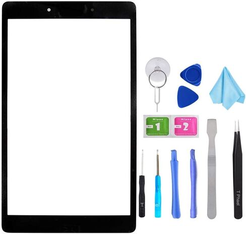 استبدال زجاج الشاشة الأمامية الخارجية باللون الأسود لجهاز Samsung Galaxy Tab A 8.0 Wi-Fi 2019 SM-T290 T290 (لا يشمل شاشة LCD ومحول رقمي يعمل باللمس) in Kuwait