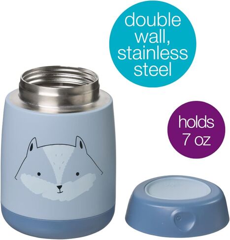 b.box Insulated Food Jar Mini | Small Snack Container for Babies and Kids | Double Wall Stainless Steel | Keeps Food Cold for 6hrs, Warm for 4hrs | (Bear Hugs, 7 oz) in Saudi Arabia