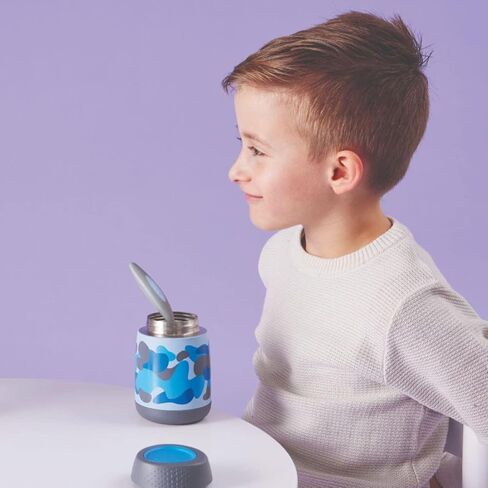 b.box Insulated Food Jar Mini | Small Snack Container for Babies and Kids | Double Wall Stainless Steel | Keeps Food Cold for 6hrs, Warm for 4hrs | (Bear Hugs, 7 oz) in Saudi Arabia