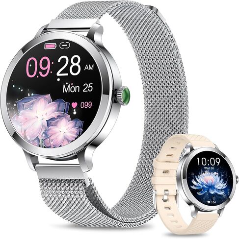 GADIXY Smart Watches for Women (Make/Answer Call), 1.1" AMOLED Small Screen Fitness Tracker 110+ Sports Modes IP68 Step Counter/BP/Heart Rate/Sleep Monitor Smart Watch for Android iOS Gold in Saudi Arabia