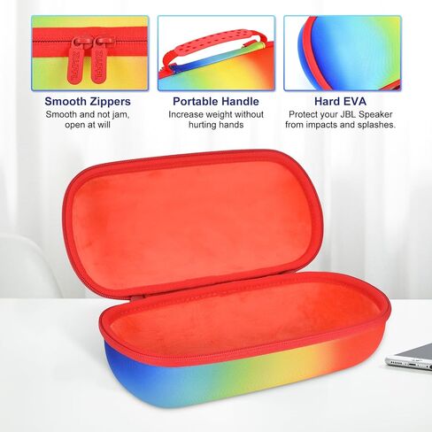 حافظة محمولة لمكبر الصوت JBL Pulse 5، حقيبة حمل صلبة، حقيبة سفر مقاومة للماء مع حزام كتف ومقبض - أسود in Kuwait