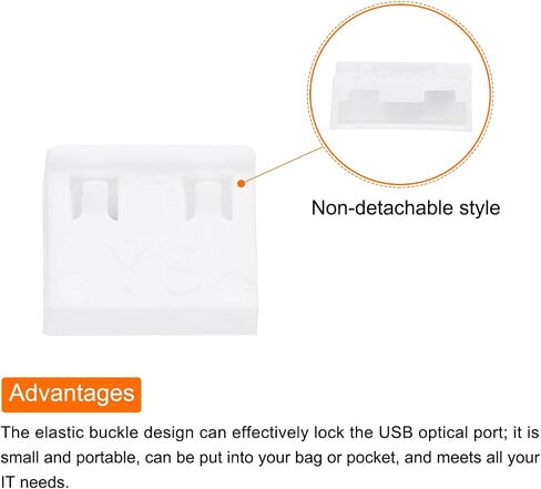 MECCANIXITY 20pcs Port Blocker PP Locking USB Port / Dust PC Blocker أسود in Kuwait