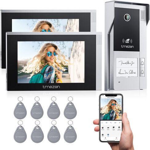 TMEZON WiFi Video Intercom System Doorbell with Camera and 7 Inch Monitor IP Wired Video Door Phone 1080P Wired Night Vision,No Monthly Fees, Support Remote Unlock Door Release,Snapshot, Tuya in Saudi Arabia