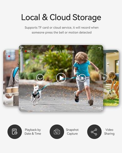 TMEZON WiFi Video Intercom System Doorbell with Camera and 7 Inch Monitor IP Wired Video Door Phone 1080P Wired Night Vision,No Monthly Fees, Support Remote Unlock Door Release,Snapshot, Tuya in Saudi Arabia