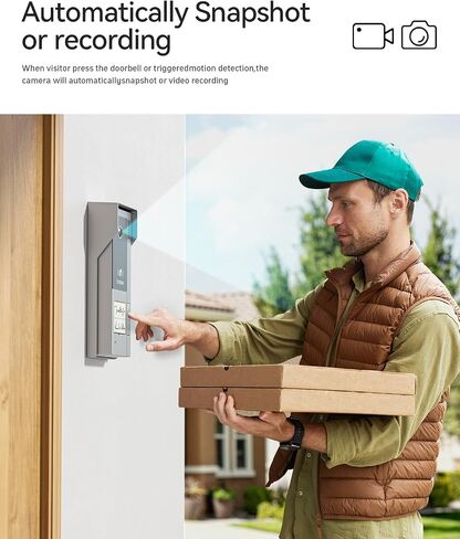 TMEZON WiFi Video Intercom System Doorbell with Camera and 7 Inch Monitor IP Wired Video Door Phone 1080P Wired Night Vision,No Monthly Fees, Support Remote Unlock Door Release,Snapshot, Tuya in Saudi Arabia