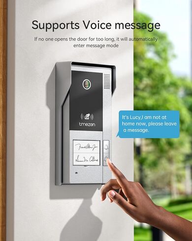 TMEZON WiFi Video Intercom System Doorbell with Camera and 7 Inch Monitor IP Wired Video Door Phone 1080P Wired Night Vision,No Monthly Fees, Support Remote Unlock Door Release,Snapshot, Tuya in Saudi Arabia