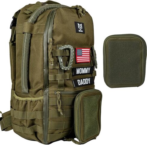 Mossa Diaper Bag Backpack,Waterproof Men's Backpack,Tactical Military Style,tactical Diaper Changing Mat,with tactical accessory bag in Saudi Arabia