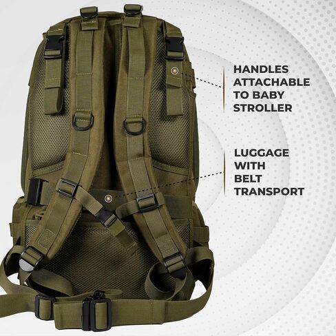 Mossa Diaper Bag Backpack,Waterproof Men's Backpack,Tactical Military Style,tactical Diaper Changing Mat,with tactical accessory bag in Saudi Arabia
