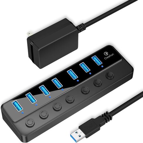 Qeefun 10Gbps USB Hub 3.2 Hub with 2 USB A and 2 USB C Ports,USB 3.2 Gen 2 Splitter,4ft Extented Data Cable USB A HUB for Mini Pc,MacBook Air,Dell XPS,Lenovo Thinkpad,MacBook Pro,HP…… in Saudi Arabia