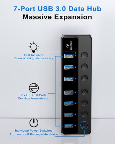 Qeefun 10Gbps USB Hub 3.2 Hub with 2 USB A and 2 USB C Ports,USB 3.2 Gen 2 Splitter,4ft Extented Data Cable USB A HUB for Mini Pc,MacBook Air,Dell XPS,Lenovo Thinkpad,MacBook Pro,HP…… in Saudi Arabia