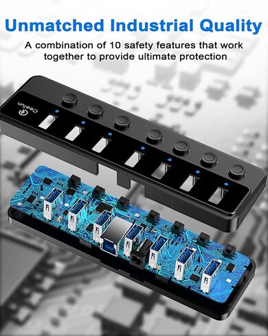 Qeefun 10Gbps USB Hub 3.2 Hub with 2 USB A and 2 USB C Ports,USB 3.2 Gen 2 Splitter,4ft Extented Data Cable USB A HUB for Mini Pc,MacBook Air,Dell XPS,Lenovo Thinkpad,MacBook Pro,HP…… in Saudi Arabia
