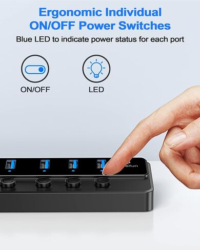 Qeefun 10Gbps USB Hub 3.2 Hub with 2 USB A and 2 USB C Ports,USB 3.2 Gen 2 Splitter,4ft Extented Data Cable USB A HUB for Mini Pc,MacBook Air,Dell XPS,Lenovo Thinkpad,MacBook Pro,HP…… in Saudi Arabia