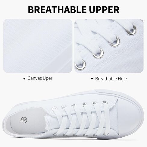 SERNIAL Womens White Platform Sneakers Low Top Platform Shoes Black Canvas Shoes for Women in Saudi Arabia